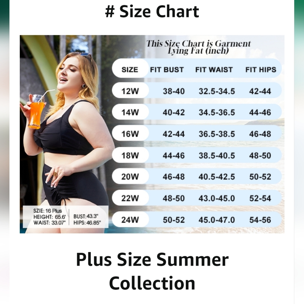 HANNA NIKOLE PLUS SIZE Ruched 2 Piece Bikini - Picture 6 of 7